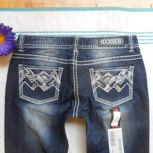 New ROCK & ROLL Cowgirl Jeans 32x30 Low Rise Boot Cut Denim